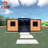 Cbox Villa préfabriquée modulaire personnalisée de 40 pieds, résidence de vacances, 3 chambres, maison conteneur extensible