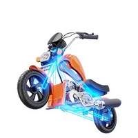 Kids Harley Style Electric Motorcycle, 24V 160W Ride-On Toy Bike with Bluetooth Music, LED Light and Safe Brake System