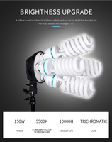 Support de Quatre Ampoules E27 en ABS pour Socle de Lampe de Photographie, Idéal pour la Photographie de Produits et Vidéo