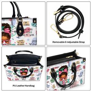 Bolso de hombro de cuero Afro Nurse Drop Ship POD Personalidad Womans PU Bolso - Product Image 3