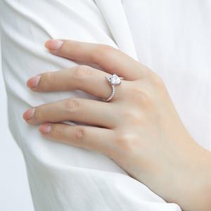 ผู้ผลิตเครื่องประดับ แหวนเพชรทรงสามเหลี่ยม ดีไซน์สร้างสรรค์พิเศษ เครื่องประดับชั้นดี หรูหรา เงินสเตอร์ลิง สำหรับงานแต่งงานของผู้หญิง - Product Image 2