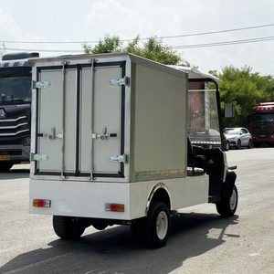 Chariot de livraison de repas compact à 4 roues électrique, voiturettes de <span class=keywords><strong>golf</strong></span> électriques avec caisses de chargement, chariots de transfert électriques isolés pour les campings - Product Image 4