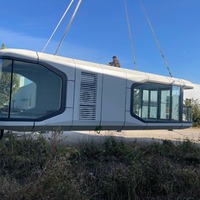 Cabine de bureau à domicile insonorisée portable et personnalisable pour l'extérieur, conteneur de vie préfabriqué en kit, pod de couchage avec toilettes