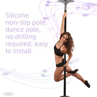 Barre de danse autoportante réglable en acier inoxydable de haute qualité, robuste et portable, sans perçage, pour pole dance