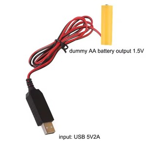 USB 5V a 1,5 V <span class=keywords><strong>LR6</strong></span> AA batería AA eliminadores de batería Cable reemplazar 1 Uds 1,5 V AA baterías para luz LED electrónica - Product Image 2