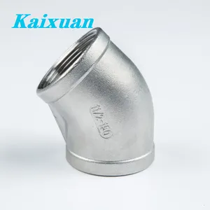 304/316 stainless steel gi pipe fitting industrial bend 45 degree elbow