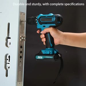 Probador de aislamiento eléctrico sin escobillas personalizado OEM, juego de herramientas de caja dura de tornillo de tierra de conducción de pilas con máquina de taladro eléctrico - Product Image 3