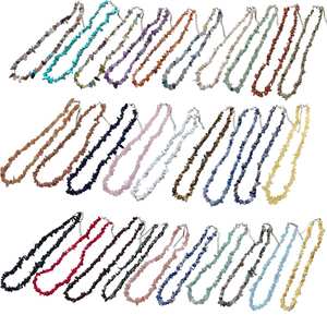 Offre Spéciale <span class=keywords><strong>collier</strong></span> de pierres précieuses de gravier de cristal naturel pour les femmes colliers de pierre assortis de <span class=keywords><strong>puce</strong></span> de guérison de mode - Product Image 3
