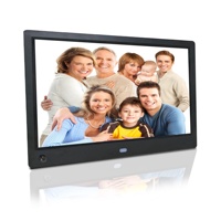 Marco de Fotos Inteligente Personalizado de Fábrica de 10.1 Pulgadas 1280*800 IPS HD ABS con Tarjeta SD y Reloj para Regalo Familiar