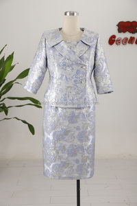 Ensemble de robe formelle à fleurs rose en trois pièces, taille plus, vêtements pour femmes, costume d'église, robe de cérémonie - Product Image 4