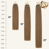 Extensions de cheveux OEM/virgines européennes à micro-boucles, ligne de pêche, qualité 12A, double tirage, ondulation naturelle, pré-collées