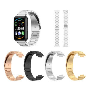 Correa de metal de acero inoxidable, pulsera de reloj de 3 cuentas para uwei <span class=keywords><strong>Watch</strong></span> <span class=keywords><strong>fit</strong></span> 2, correa de reloj de moda de lujo - Product Image 1