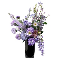 Bouquet artificiel de 15 pièces noué à la main, accessoire de photographie, décoration de vase, arrangements floraux en soie, style de scène, 3D doux