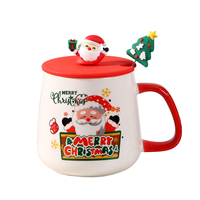 Tasse en céramique Père Noël, cadeau de Noël créatif, souvenir de fête, cadeau de Noël pour amis et famille
