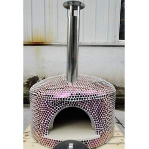 2.46ft <b>Wood</b> <b>Fired</b> Outdoor <b>Pizza</b> <b>Oven</b>, Handmade Mosaic Dome <b>Oven</b> for Backyard, Patio & Garden - Product Image 5