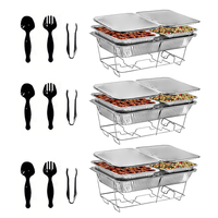 Vente flash : Plateau de présentation jetable, réchaud à buffet, chauffe-plats jetable, ensemble de réchauds à buffet taille standard, liquidation