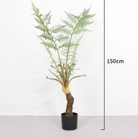 Plante artificielle NINI Faux Monkey Head Fern en pot, verdure artificielle pour la maison et le jardin, décoration intérieure, décoration sur pied