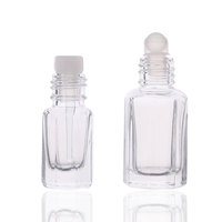 Emballage liquide transparent personnalisé de luxe vide, flacon d'huile essentielle en verre de 3 ml, 6 ml, 9 ml, 12 ml avec couvercle