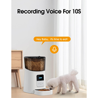 Distributeur automatique de nourriture pour animaux de compagnie intelligent 4,5 L avec contrôle WIFI par application, double source d'alimentation, qualité alimentaire