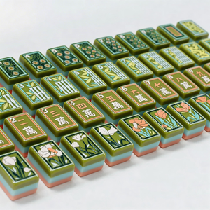 ไพ่มาจองอะคริลิคสีเขียวแบบอเมริกันพิมพ์ลายสไตล์แมรี่สุดหรูแบบกำหนดเองได้ สำหรับการสังสรรค์ในครอบครัวและการเล่นคาสิโน - Product Image 2