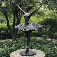 Sculptures de ballerines dansantes en bronze coulé grandeur nature pour l'extérieur, à vendre