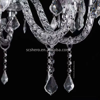 Lustre créatif de luxe en acrylique pour mariage, éclairage LED multicolore de haute qualité pour hôtel, personnalisable, IP55, en promotion