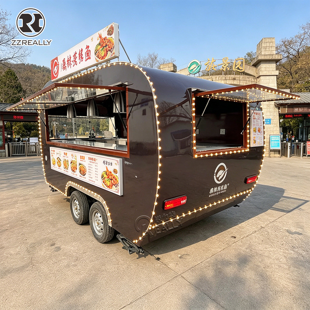 VIN DOT Approved Modular Food Trailer Stainless Steel Body Flexible Kitchen for Hot Dog Fast Food Business Food Truck