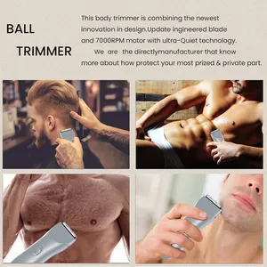 Balls Hair Trimmer Pubic Shaver For Men Body Shaving Clipper For Groin Bikini Trimmer Replaceable Blade Cordless Electric Razor