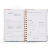 Cuaderno Personalizado con Encuadernación en Espiral, Impresión de Catálogos, Etiquetas, Diario, Logotipo Estampado en Oro, Esquinas Metálicas Protectoras, Planificador Diario/Semanal