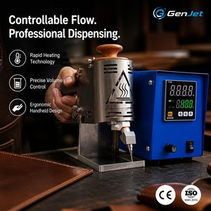 Hotmeltlijm Dispenser Machine Handheld Semi-automatische PID Digitale temperatuurregeling 0-300C Messing mondstuk Papieren filmtassen - Product Image 5