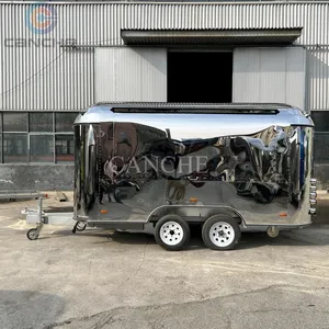 Chariot de vente de nourriture mobile en acier inoxydable pour barbecue extérieur avec certification COC - Product Image 2