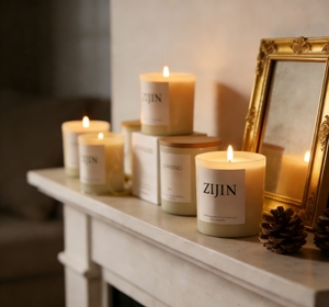Boîte cadeau personnalisée, bougie parfumée à la cire de soja, pot en verre transparent épais, étiquette privée, aromathérapie artisanale pour la <span class=keywords><strong>d</strong></span>écoration des fêtes - Product Image 3