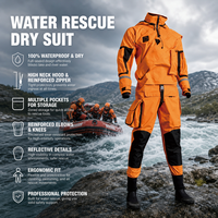 Combinaison de sauvetage aquatique pour adultes avec logo personnalisé, imperméable, respirante, légère, à manches longues, fermeture éclair sur la poitrine, pour les pompiers