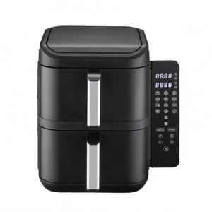 Friteuse à air électrique double panier 11L 2026 avec contrôle numérique et minuterie 0-60 min 200W ° Contrôle <span class=keywords><strong>de</strong></span> température C, revêtement PTFE, sans huile, 2800W - Product Image 5