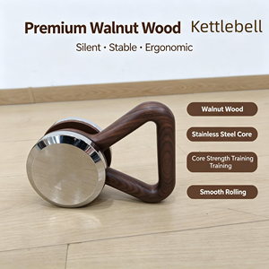<span class=keywords><strong>Kettlebell</strong></span> réglable en bois de noyer de luxe avec cœur en acier inoxydable, poignée ergonomique, portable, écologique, équipement d'entraînement pour la maison - Product Image 5