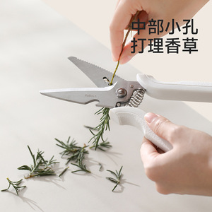 FaSoLa <b>Kitchen</b> <b>Scissors</b> Stainless Steel Magnetic Chicken Bone Shears For Herb Trimming And Baby Food Preparation - Product Image 1