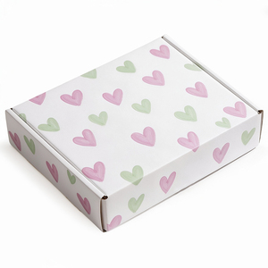 Custom-made double-sided color-printed corrugated <b>cardboard</b> boxes, perfect for bridal showers and Valentine's Day gifts, - Product Image 1