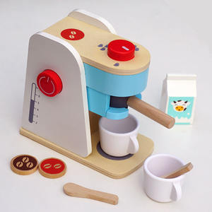 Jouets en bois pour enfants, ensembles de <span class=keywords><strong>cuisine</strong></span> en bois, ensembles de jeu d'imitation en bois, grille-pain et cafetière en bois pour enfants - Product Image 4