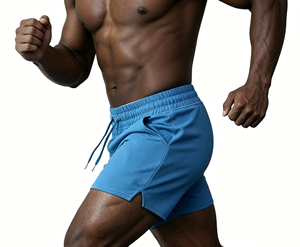 Individuelles Logo Großhandel Oeko <span class=keywords><strong>Tex</strong></span> 160GSM Spandex Polyester 5-Zoll Arbeitskleidung Mittlere Taille Herren Schnelltrocknende Sport-Tennisshorts - Product Image 1