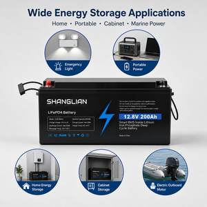 แบตเตอรี่ LiFePO4 ประสิทธิภาพสูง 12.8V 200Ah 2560Wh พร้อมระบบ BMS อัจฉริยะภายใน อายุการใช้งานยาวนาน สำหรับโซลาร์เซลล์ รถบ้าน RV พลังงานออฟกริด - Product Image 3
