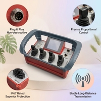 Control Remoto Inalámbrico Universal para Grúa Elevadora, 12V 24V, Alcance de 500m, Equipo Hidráulico Industrial