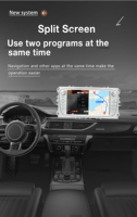 Autoradio 2 Din Android 14 GPS Lecteur multimédia de voiture Écran HD avec CarPlay sans fil intégré pour Ford Focus Kuga Mondeo Fiesta