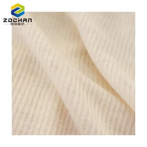 Best material 100gsm 82% lyocell 10%silk 8% merino wool 2*2 rib thin knitted Anti-Bacteria fabric for Garment