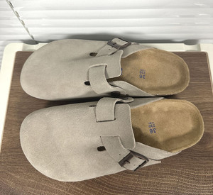 Sandales en cuir de vache véritable à enfiler, bout fermé, style gladiateur, semelle intérieure confortable, pour la <span class=keywords><strong>plage</strong></span> et l'été - Product Image 2