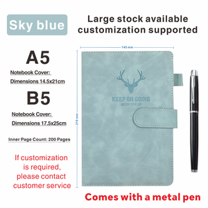 Simple Buckle Business Office <strong>Notepad</strong>, Made of High-quality Paper and Imitation Leather Material, A5 Magnetic Buckle <strong>Notebook</strong> - Product Image 3