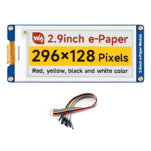 จอแสดงผล E-Paper ขนาด 2.9 นิ้ว ยี่ห้อ Waveshare (G) จอ E-ink สำหรับ Raspberry Pi/ESP32/Arduino, ความละเอียด 296x128, สีแดง/เหลือง/ดำ/ขาว, รองรับ SPI K 688 - Product Image 4