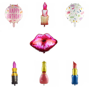 Fournisseur de ballons en feuille d'aluminium, différents types de ballons en forme de rouge à lèvres, accessoires de décoration personnalisés pour les fêtes d'anniversaire des filles, ballons gonflables - Product Image 2