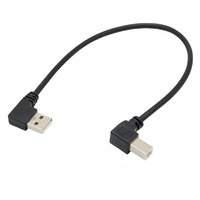 Cable de Impresora USB-A 2.0 Macho a USB-B Macho en Ángulo de 90 Grados (Izquierda/Derecha/Arriba/Abajo)