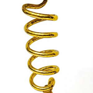 Ensemble de chicha portable de luxe en laiton doré avec spirale et nacre - Product Image 3