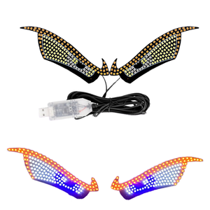ไฟตกแต่งกระจกรถยนต์ FCCEMC Creative RGB Dynamic Truck Devil Eyes LED Display USB 5V 10W หลายโหมด Demon Eye - Product Image 1